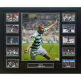 Henrik Larsson Signed Framed Celtic Football Photo Henrik Larsson Signed Framed Celtic Football Photo