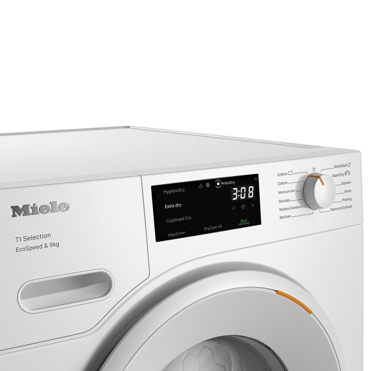 Miele TSD643WP, 9kg Heat Pump Tumble Dryer, A+++ Rated in White