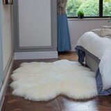 Windward 100% Sheepskin Quad Rug , Ivory