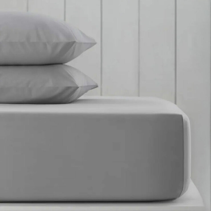 Hotel Signature 300 Thread Count Grey Fitted Sheets 2 Pack, Super King
