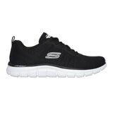 Skechers Ladies Track Staple Trainer in Black, Size 5