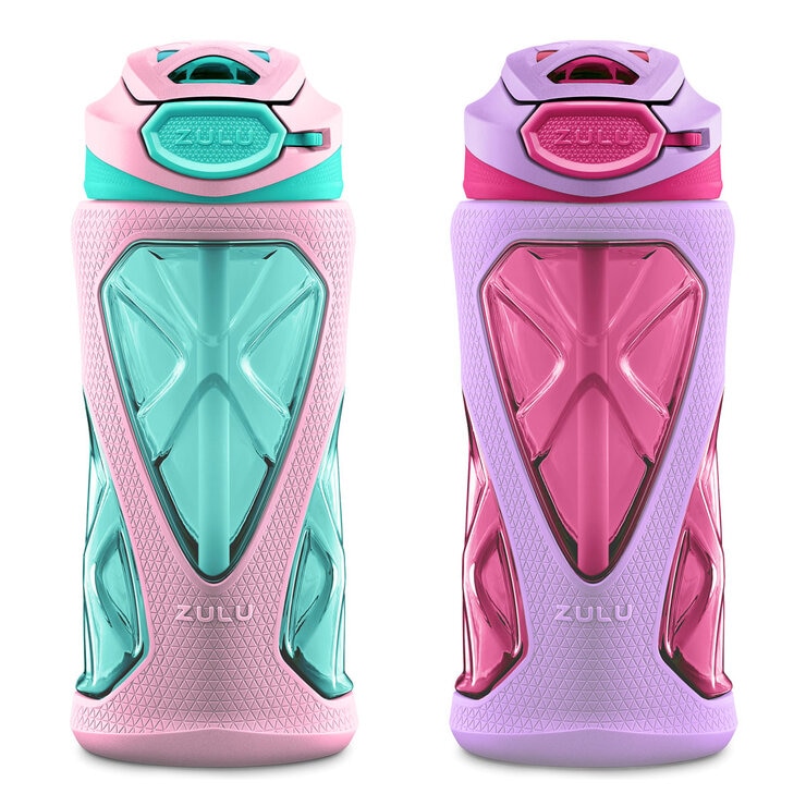 Zulu Kids Water Bottles, 2 Pack Zulu Kids Water Bottles, 2 Pack