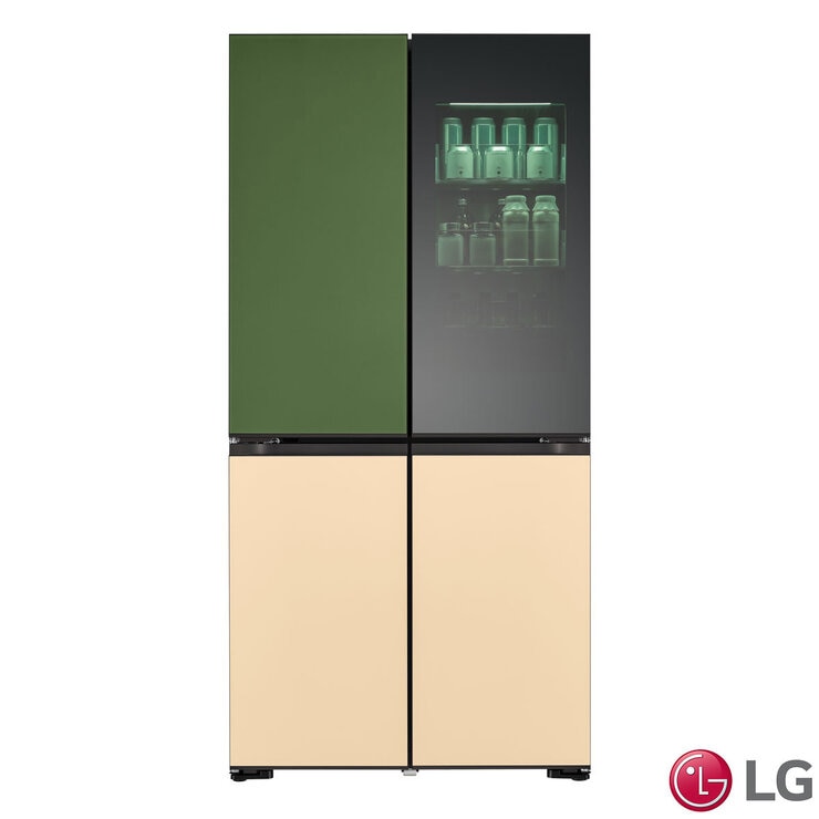 LG MoodUP™ GMV960NNME Multidoor Fridge Freezer with InstaView in Colour Changing LED, E Rated