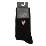 Caroline Gardner Ladies Crew Sock 6 Pack in Black