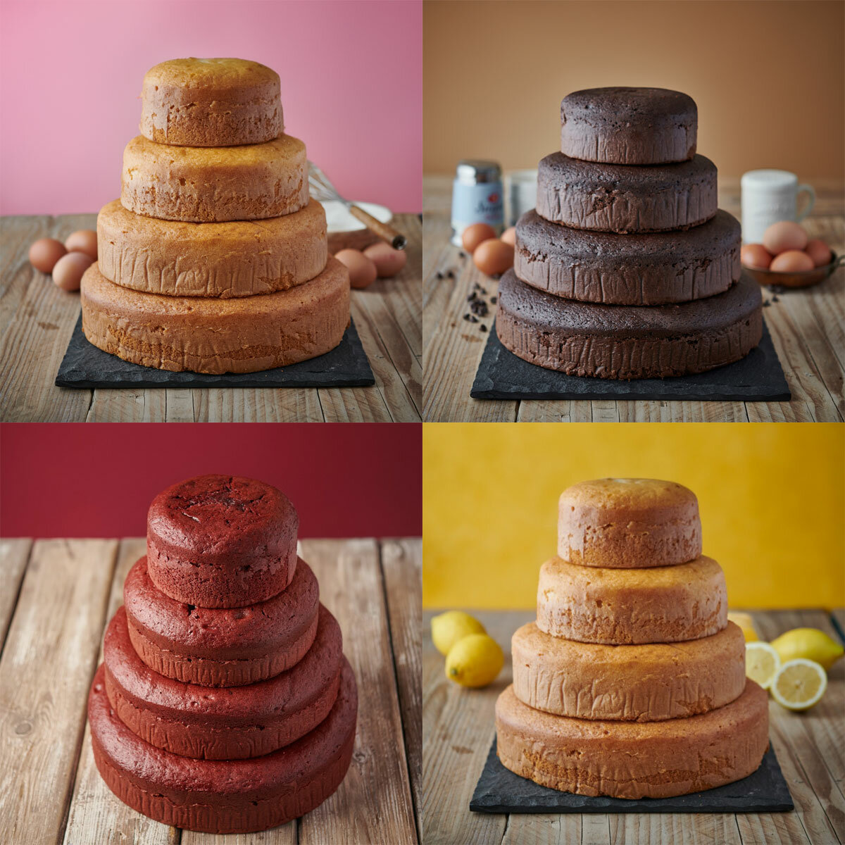 The Original Cake Company 4 Tiered Naked Sponge Cake in 3 Options