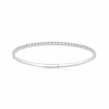 1.50ctw Round Brilliant Cut Diamond Flexi Bangle, 14ct White Gold