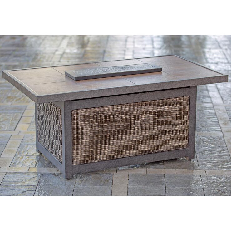 Agio Brentwood 4 Piece Fire Deep Seating Patio Set + Cover Costco UK