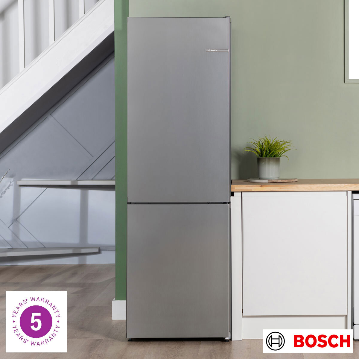 Bosch KGN362LDFG Series 4 Fridge Freezer D Rated in Sta