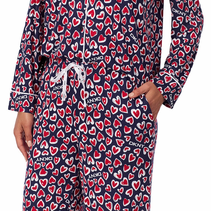 DKNY Women's Notch Collar Pyjama Set DKNY Women's Notch Collar Pyjama Set