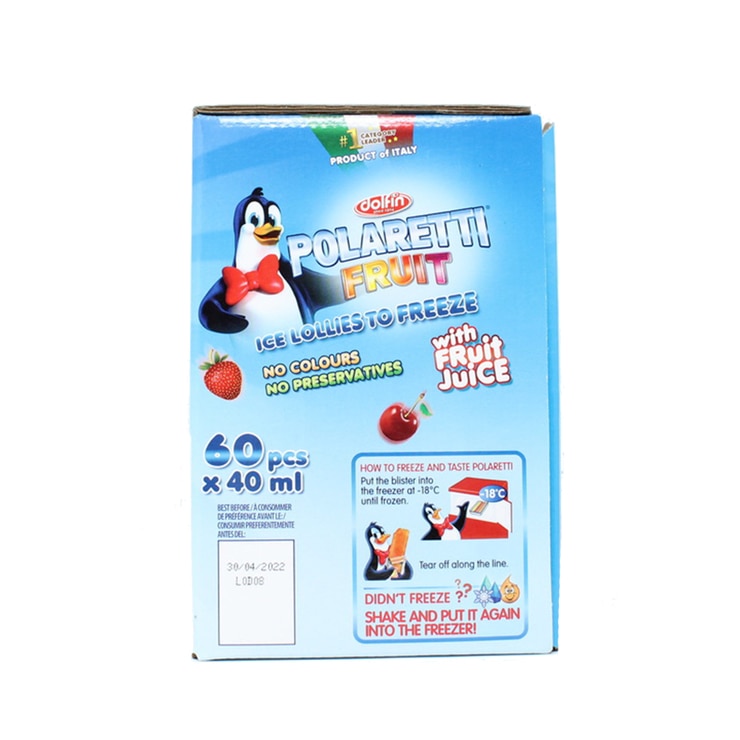 Polaretti Fruit Ice Lollies, 60 x 40ml