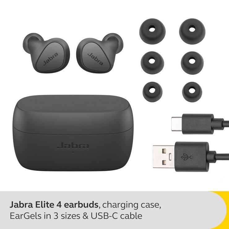 Buy Jabra Elite 4 Active Noise Cancelling Earbuds in Black at Costco.co.uk