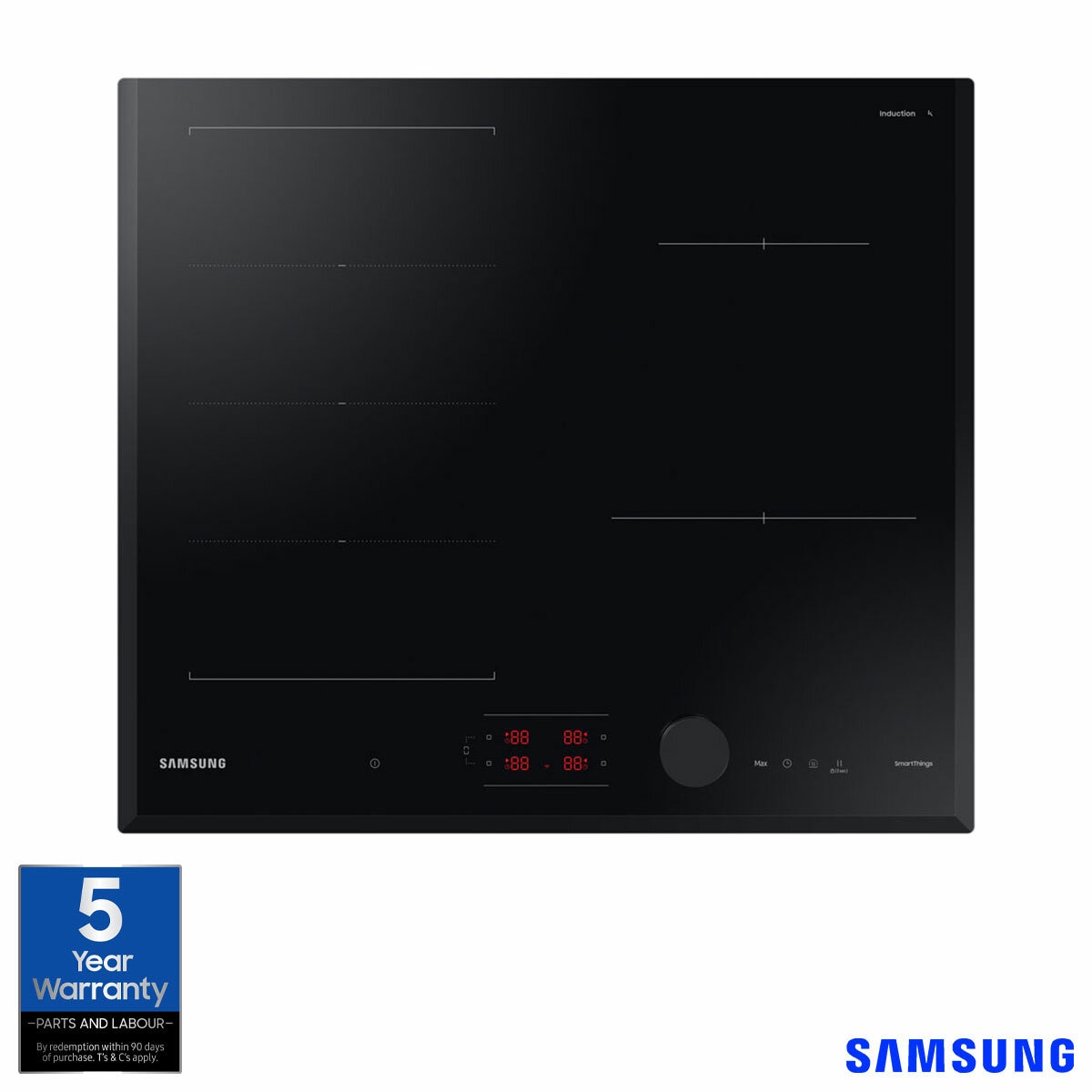 Samsung Series 6, Flex Zone Plus NZ64B6058KK/U1 Smart Induction Hob, in Black