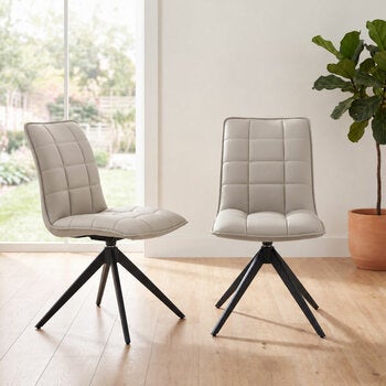 Indus Valley Skylar Taupe Faux Leather Dining Chair, 2 Pack Indus Valley Skylar Taupe Faux Leather Dining Chair, 2 Pack