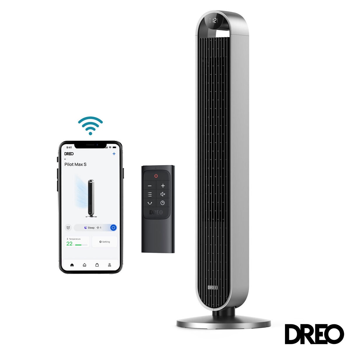 Dreo Pilot Max Tower Fan Silver, DR-HTF004S-SILVER
