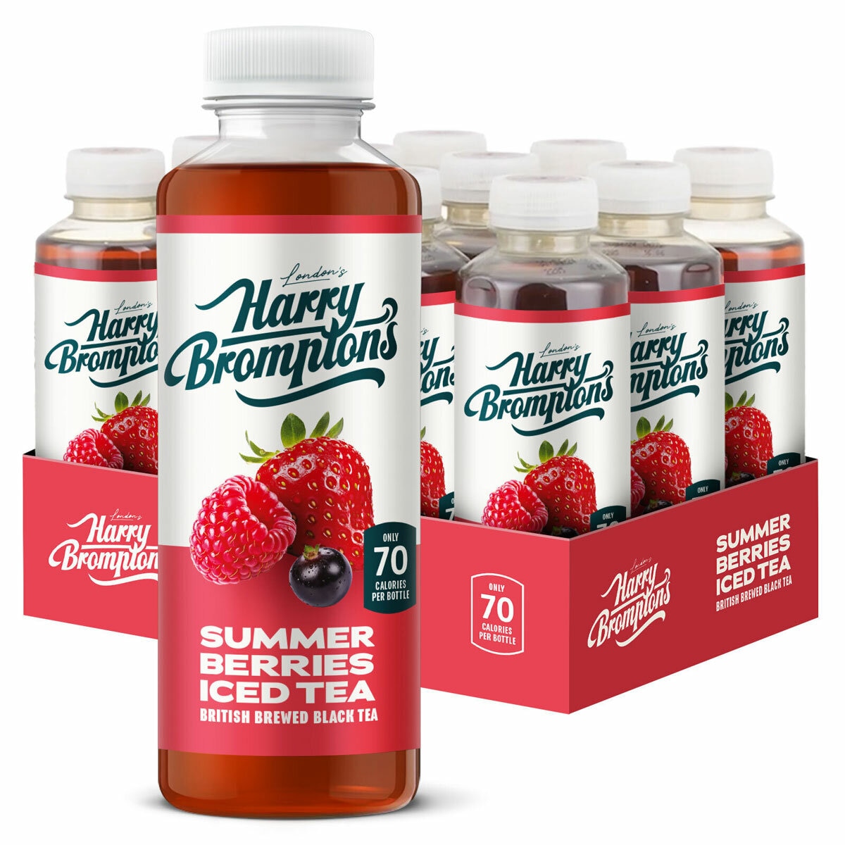 Harry Bromptons Summer Berries Iced Tea, 12 x 500ml
