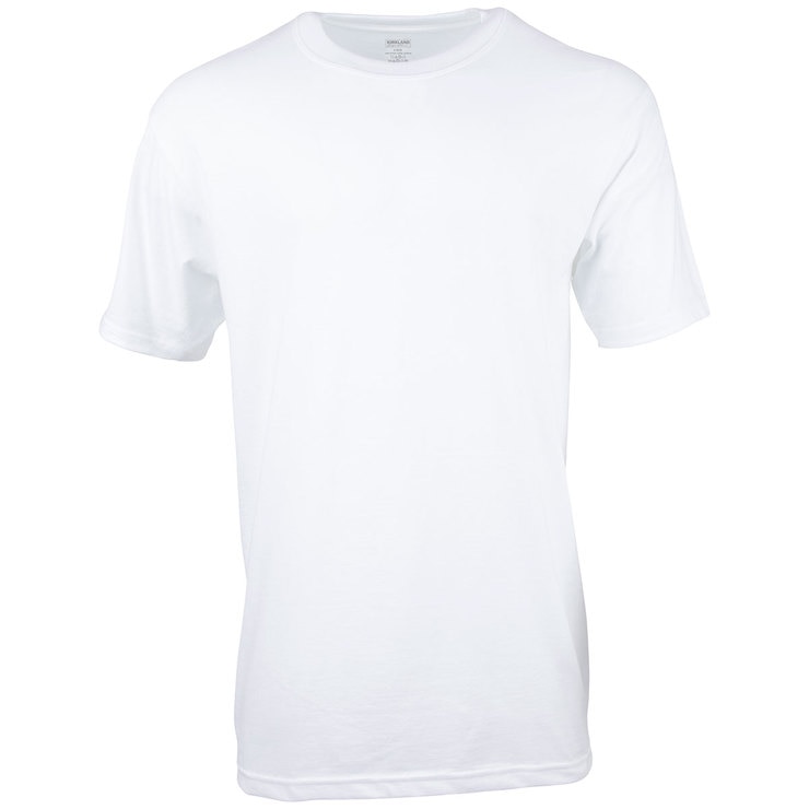 Kirkland Signature Men's Cotton Crew Neck White T-Shirt, 6 Pack in Large Kirkland Signature Men's Cotton Crew Neck White T-Shirt, 6 Pack in Large