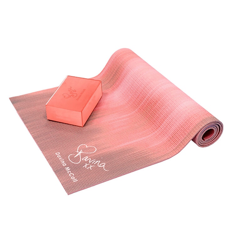 Davina McCall Yoga Mat & Block Set in Orange Davina McCall Yoga Mat & Block Set in Orange