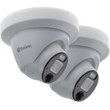 Swann 4K Dome Cameras PRO-4KDER with Controllable Red & Blue Flashing Lights, Spotlights & Sirens