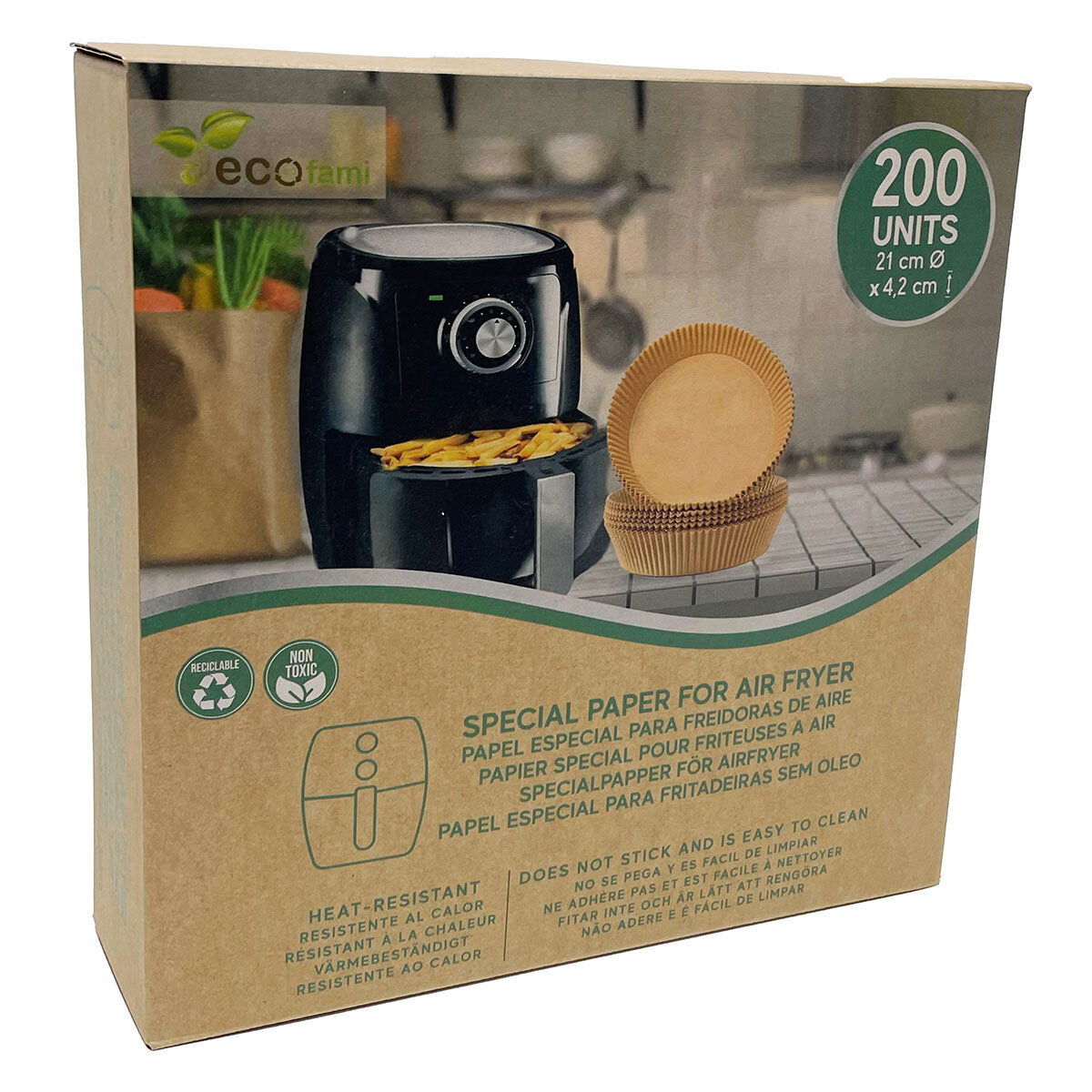 Ecofami Air Fryer Paper, 200 Pack | Costco UK