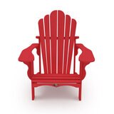 Leisure Line Adirondack Faux Wood Garden Chair in Red