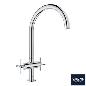 GROHE Atrio C-Spout Two Handle Mixer Tap in Chrome - Model 30362000