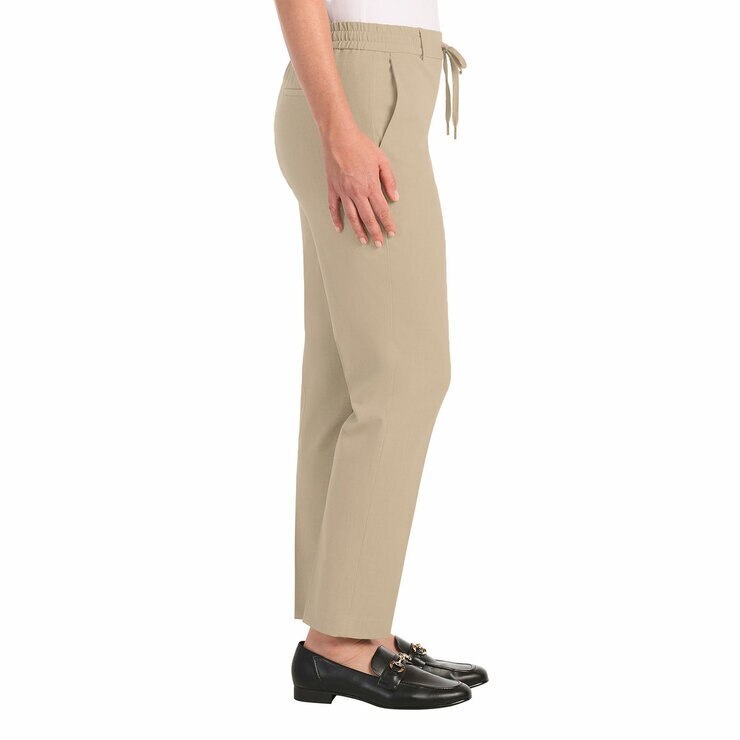 Hilary Radley Ladies 4 Way Stretch Pull On Pant in Heather Walnut