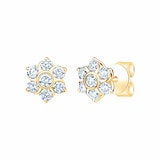 0.65ctw Round Brilliant Cut Diamond Daisy Earrings, 14ct Yellow Gold 0.65ctw Round Brilliant Cut Diamond Daisy Earrings, 14ct Yellow Gold
