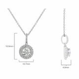 1.00ctw Round Brilliant Cut Diamond Halo Pendant, 18ct White Gold