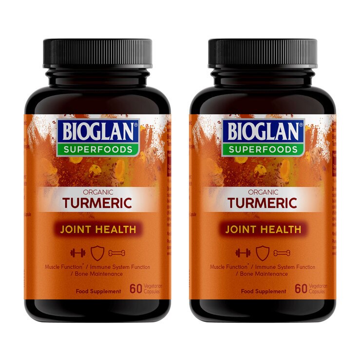 Bioglan Superfoods Organic Turmeric, 2 x 60 Capsules (2 Months Supply