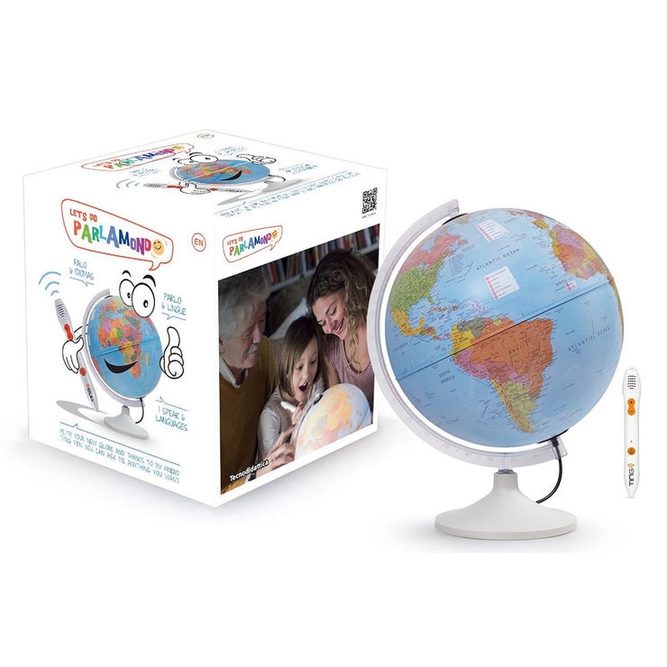 The globe with packaging and ineractive pen The globe with packaging and ineractive pen