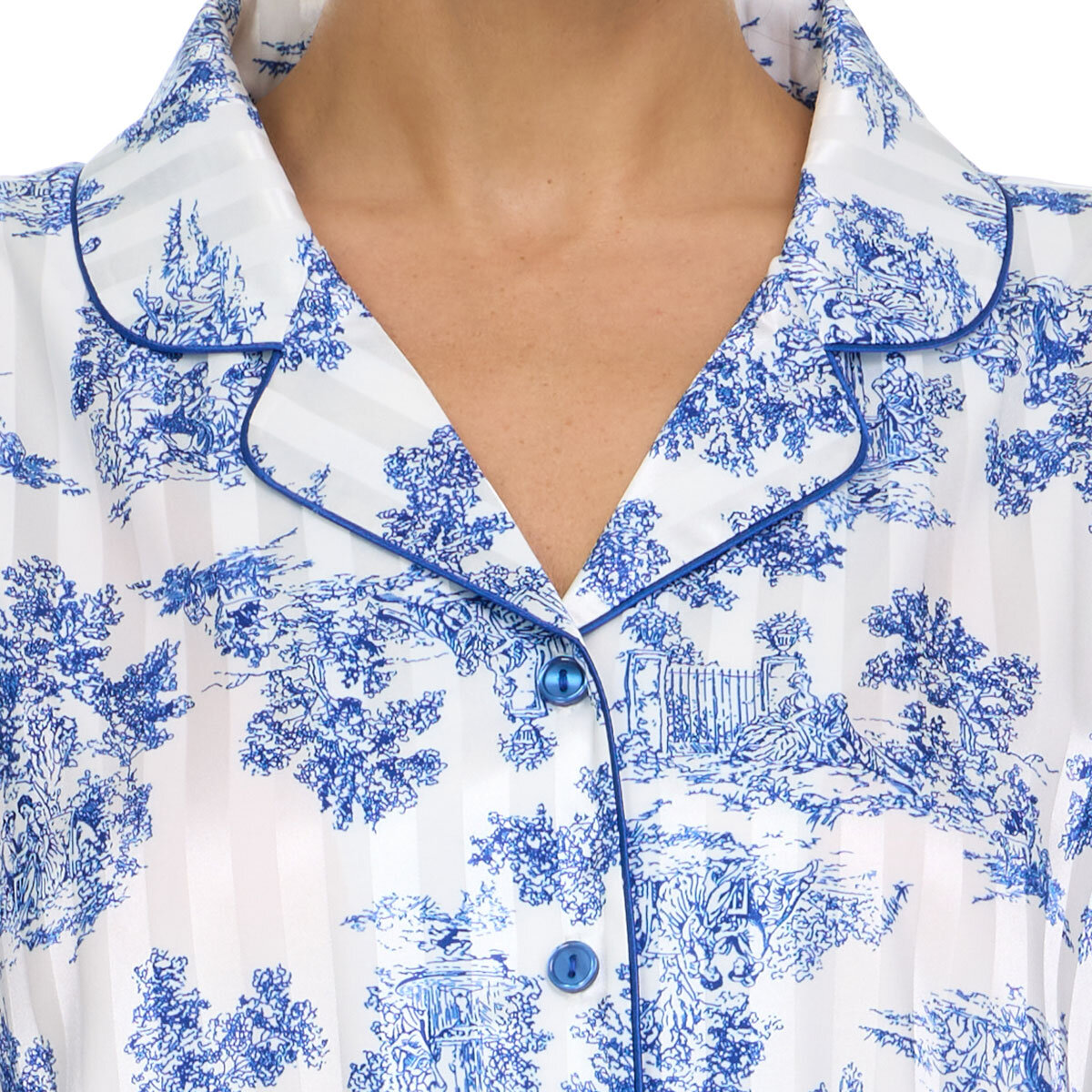 Flora Nikrooz Ladies Satin Pyjama Set in White
