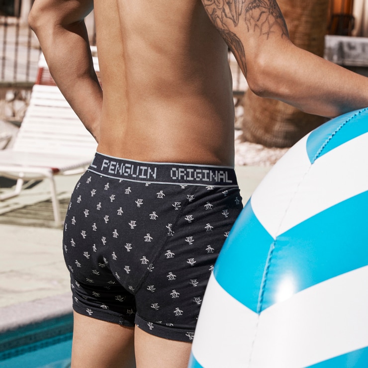 Original Penguin Men's 4 Pack Boxer Shorts in Black Costco UK