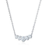 1.00ctw Round Brillant Cut Diamond 5 Stone Necklace