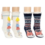 Jane & Bleecker Ladie's Critter Sock 2 Pack in Unicorn and Fox