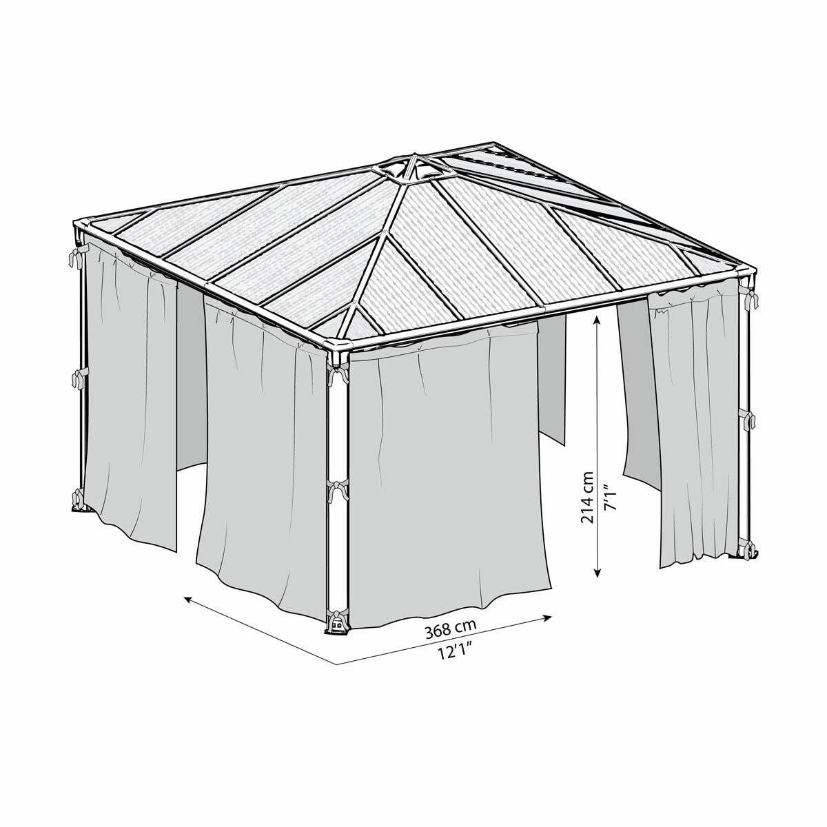 Palram Canopia Netting Set for Palermo Gazebos