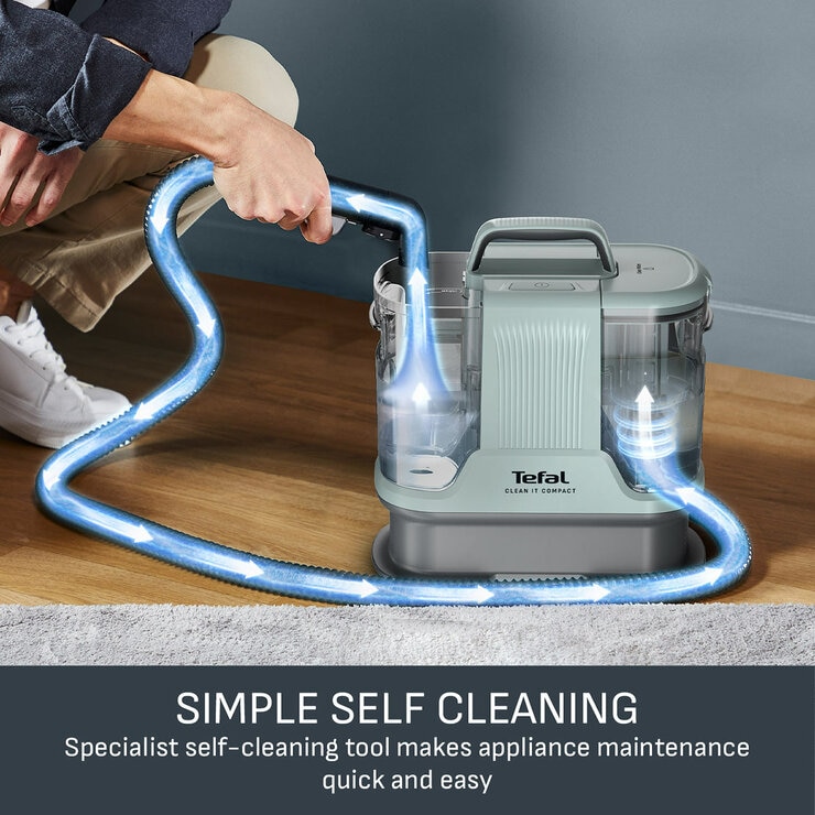 Tefal IZ3020GO Clean It Compact Spot Cleaner in Eucalyptus Tefal IZ3020GO Clean It Compact Spot Cleaner in Eucalyptus