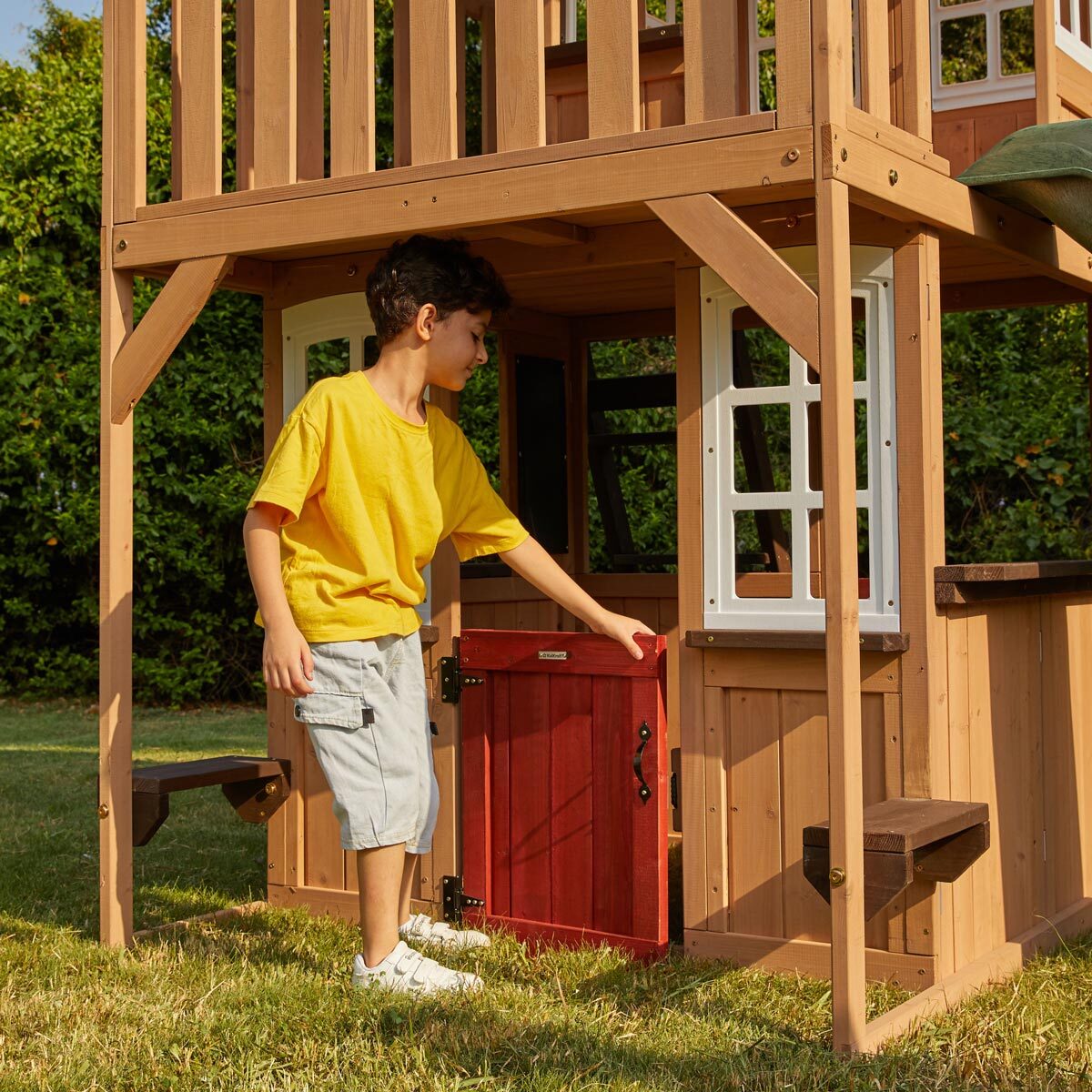 Cedar Summit Lofty Heights Playhouse with Slide (310 Years) Costco UK
