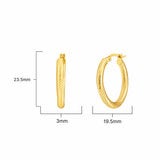 14ct Yellow Gold Textured Oval Hoop Earrings 14ct Yellow Gold Textured Oval Hoop Earrings