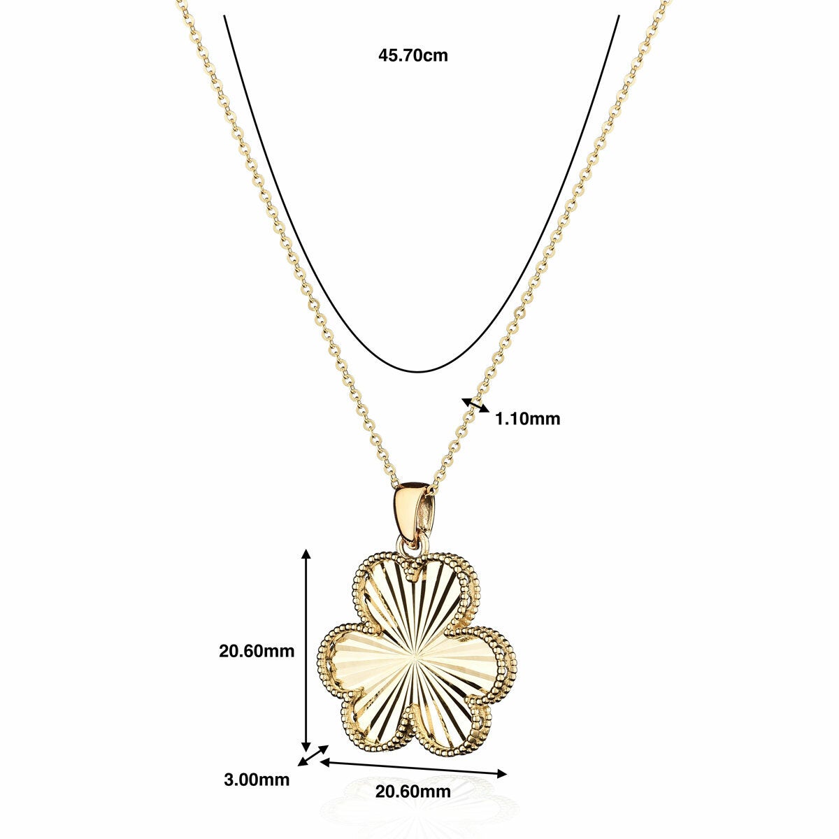 14ct Yellow Gold Three Heart Diamond Cut Pendant 14ct Yellow Gold Three Heart Diamond Cut Pendant