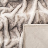Mon Chateau Faux Fur Throw in Grey, 152 x 177 cm