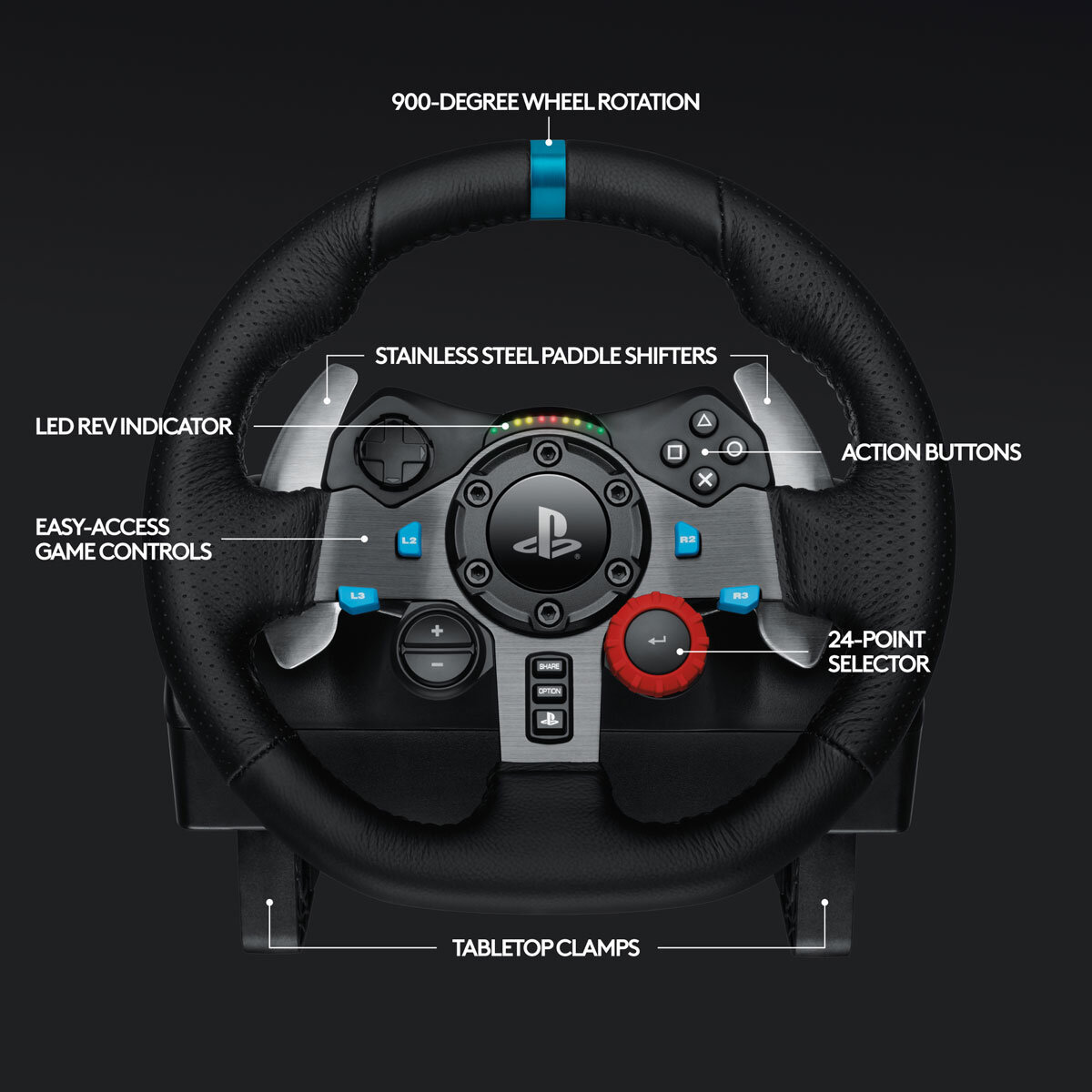 Logitech G29 Driving Force Gaming Steering Wheel & Pedal