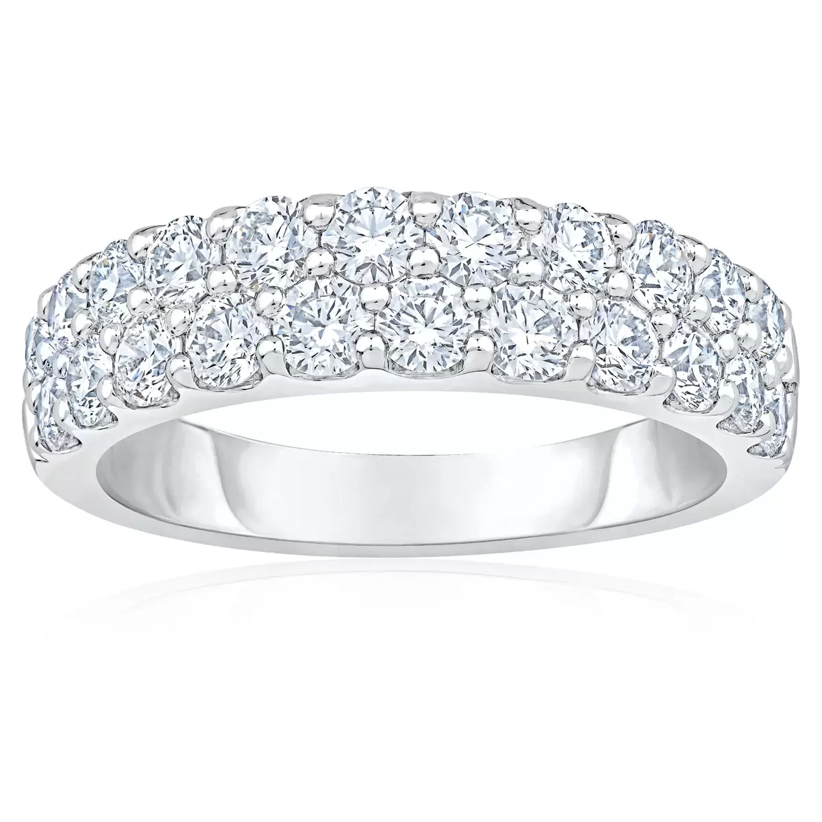 1.50ctw Double Row Diamond Band, Platinum