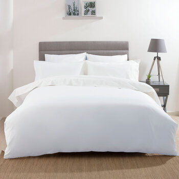 Belledorm 600 Thread Count Cotton White Duvet Cover in 4 Sizes