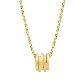 14ct Yellow Gold Rondelle Pendant