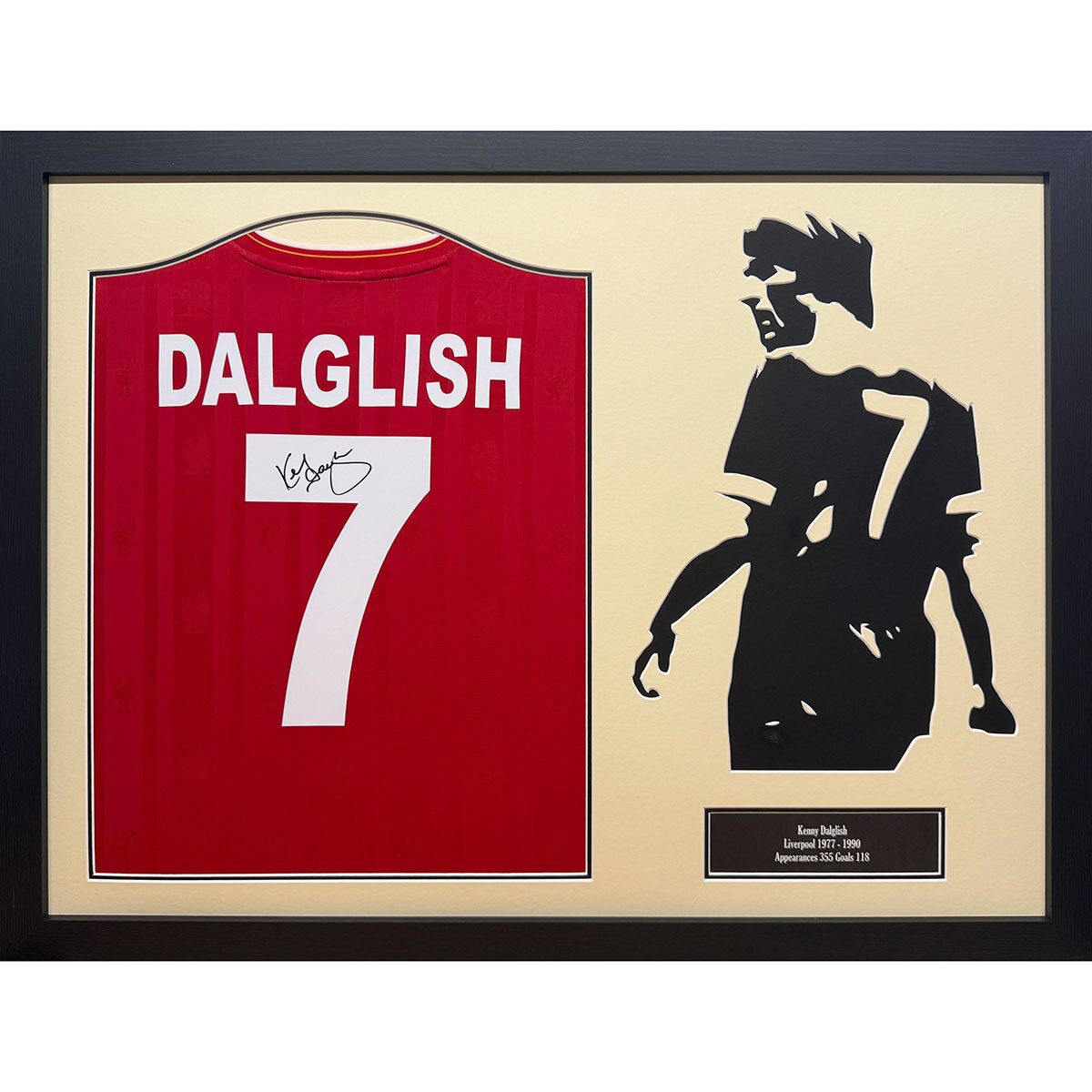 Kenny Dalglish Signed Framed 1986 Liverpool Football Shirt