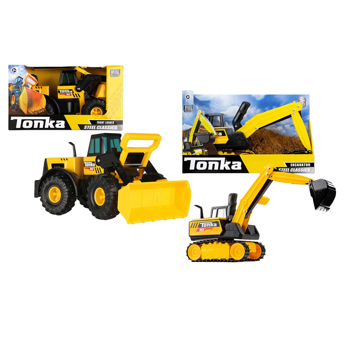 Metal tonka truck excavator deals