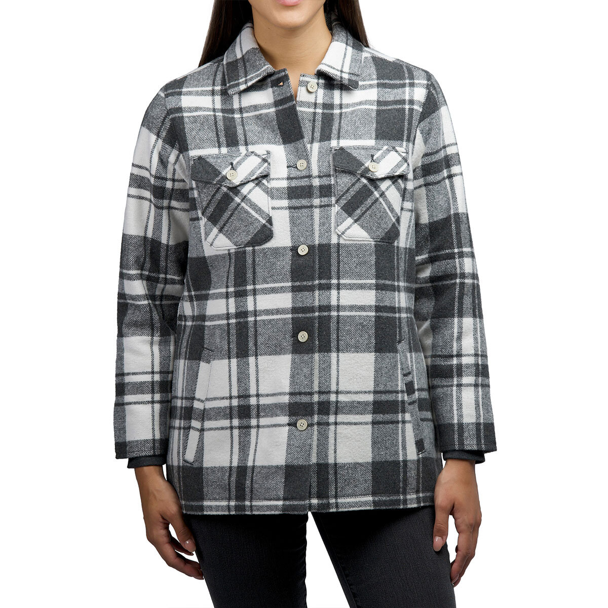 Jachs Women's Wool Blend Shacket in Black