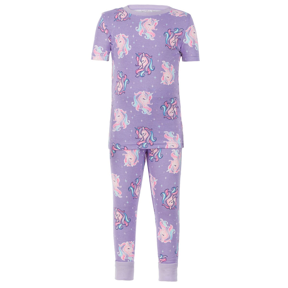 Ensemble Pyjama 4 Pièces Kirkland Signature – Fille 4T, Papillon, Coton Bio (Neuf)