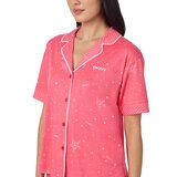 DKNY Ladies Notch Collar 3 Piece PJ Set in Coral