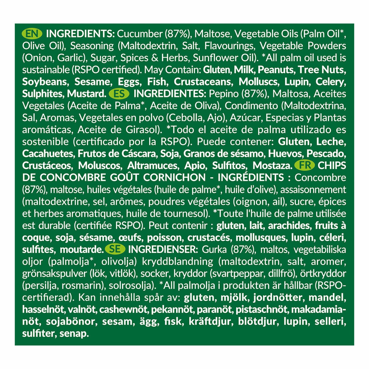 Ingredients info